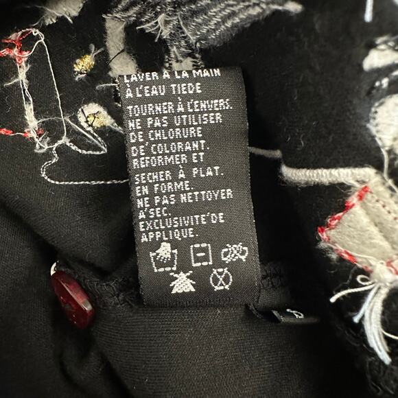 Vintage Christine Rotelli Holiday‎ Cardigan Sweater S Dog Santa Ugly Christmas - Picture 10 of 10